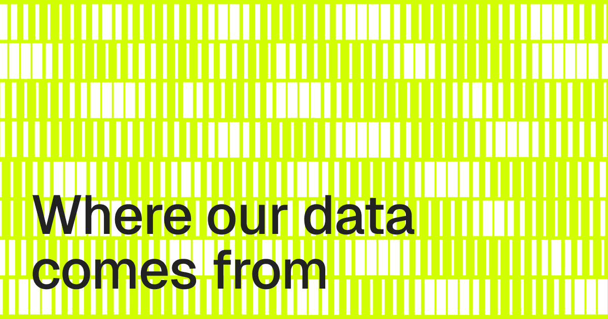 Where our data comes from